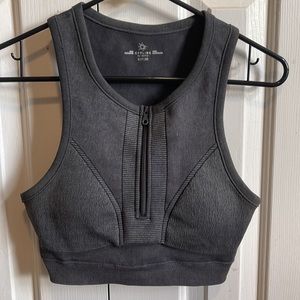 OFFLINE by Aerie Seamless front zip long line sports bra size S